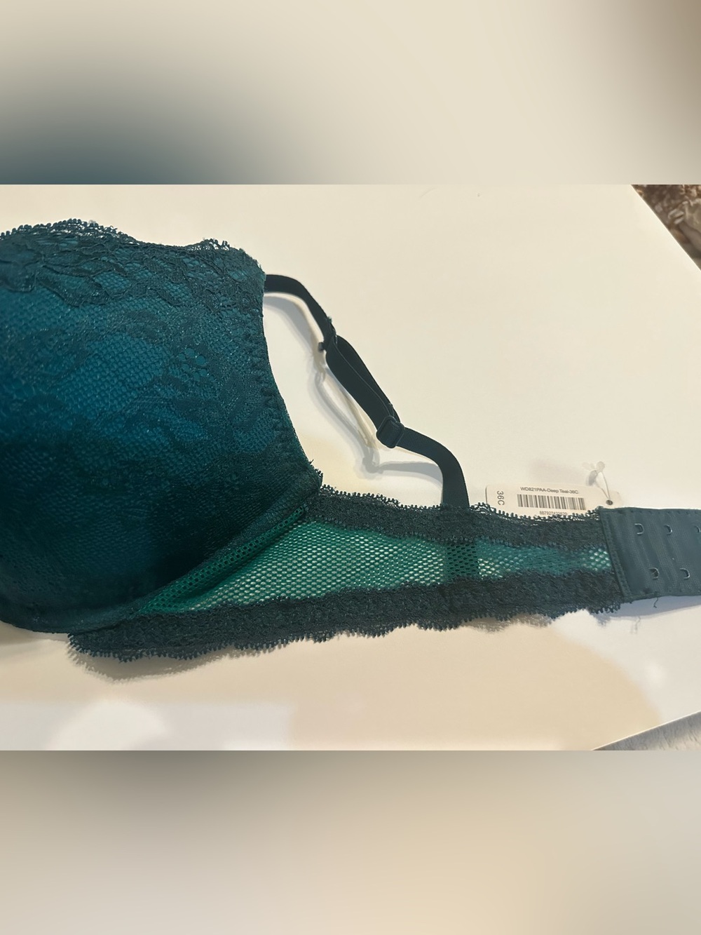 Adore Me Dark Teal Lace Push-Up Bra & Panty Set nwot large lingerie 36C viral - Picture 6 of 10